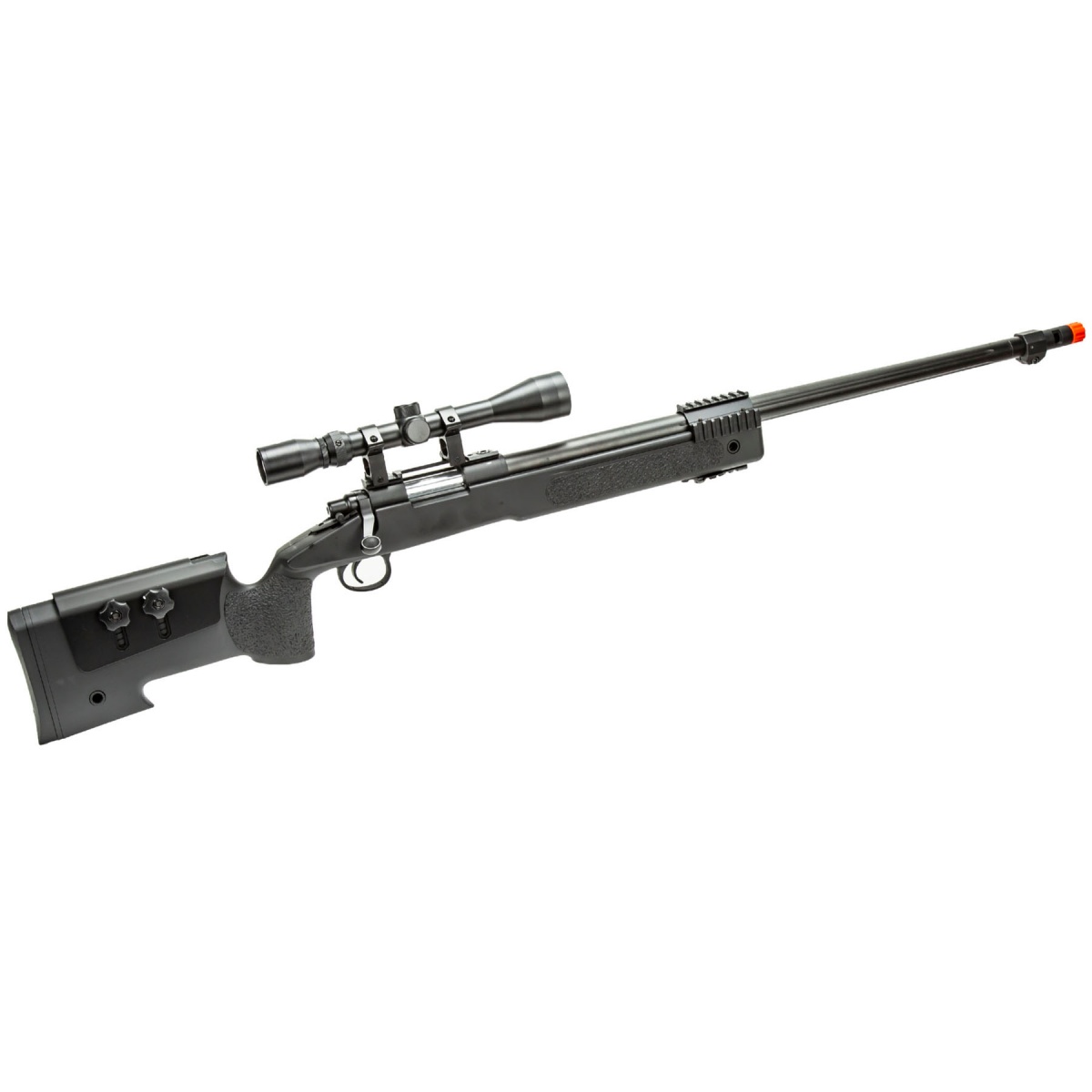 WellFire M40A5 Bolt Action Airsoft Sniper Rifle w/ Scope (Color: Black ...