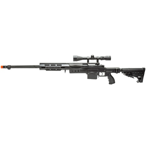 WellFire MB4412BA Bolt Action Airsoft Sniper Rifle w/ Scope (Color: Black)