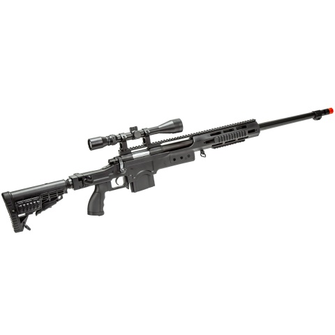 WellFire MB4412BA Bolt Action Airsoft Sniper Rifle w/ Scope (Color: Black)