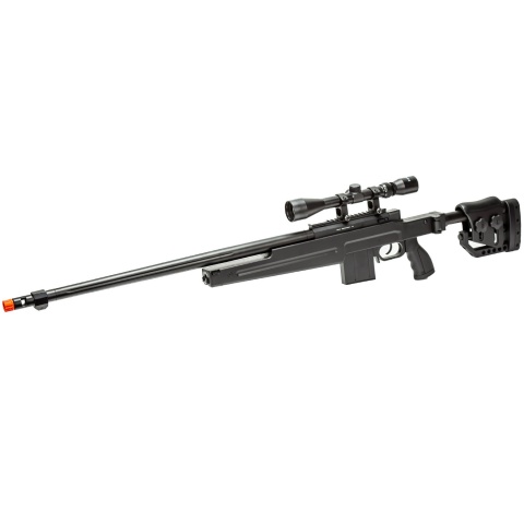 WellFire MB4415BA Bolt Action Airsoft Sniper Rifle w/ Scope (Color: Black)