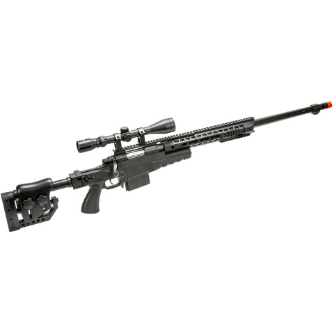WellFire MB4419-2BA Bolt Action Airsoft Sniper Rifle w/ Scope (Color: Black)