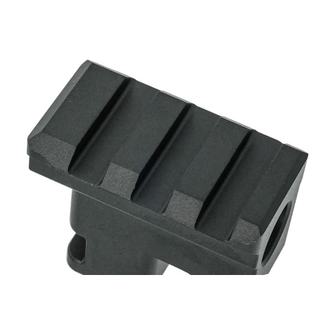 Maruyama CNC Aluminum 1913 20mm Rail Stock Adaptor for MP-IX GBB Series - (Black)