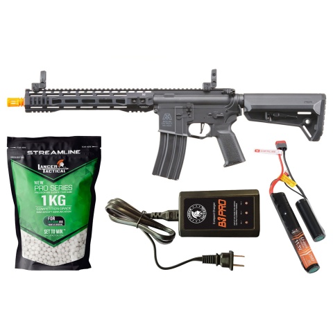 BG Defense Type-A MK2 10' Gen 2 AEG Rifle by Lancer Tactical - (Black) - Gen 2 Starter Bundle