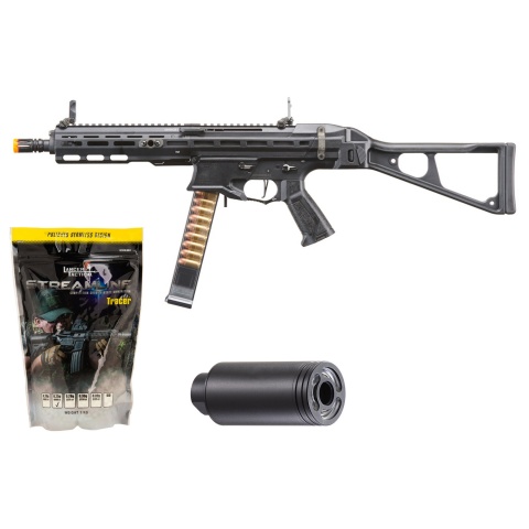 G&G Striker PCC45 SMG AEG Airsoft Rifle - (Black) - Tracer/BB Bundle