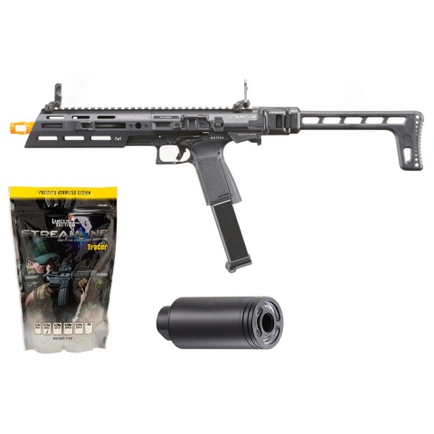 G&G SMC-9 GBB Pistol Carbine - (Black) - Tracer/BB Bundle