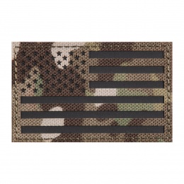 Reflective Fabric Forward US Flag (Color: Multi-Camo)