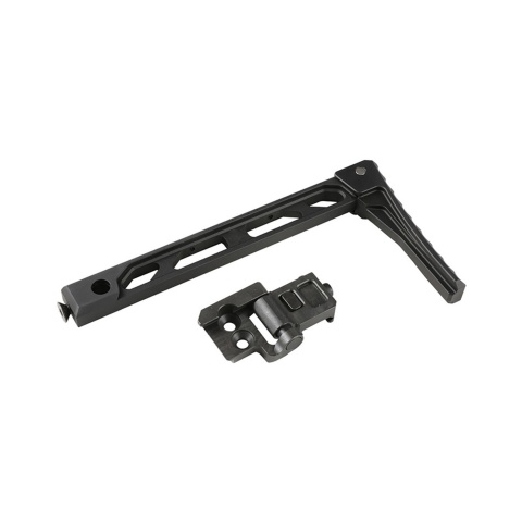 Atlas Custom Works AB-8 Style Stock with Folding Butt Plate for 1913 Picatinny Stock Rail Mounts (Color: Black)