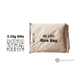Lancer Tactical 46 lbs Rice Bag Airsoft 0.25g BBs (Color: White) - Exclude Free Shipping