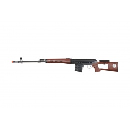 A&K SVD Dragunov Electric Airsoft Sniper Rifle w/ Faux Wood Furniture & Fixed Sportsman Stock (Color: Faux Wood)