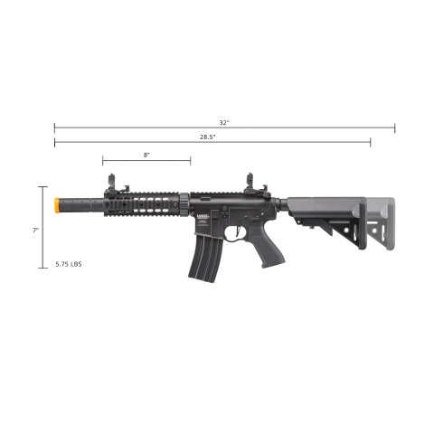Lancer Tactical Proline Gen 2 M4 SD Carbine Airsoft AEG Rifle with Mock Suppressor (Color: Black)
