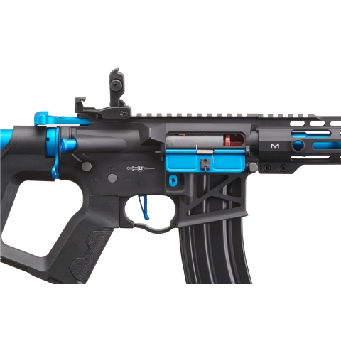 Lancer Tactical Enforcer BLACKBIRD Skeleton AEG w/ Alpha Stock [HIGH FPS] - BLACK/BLUE