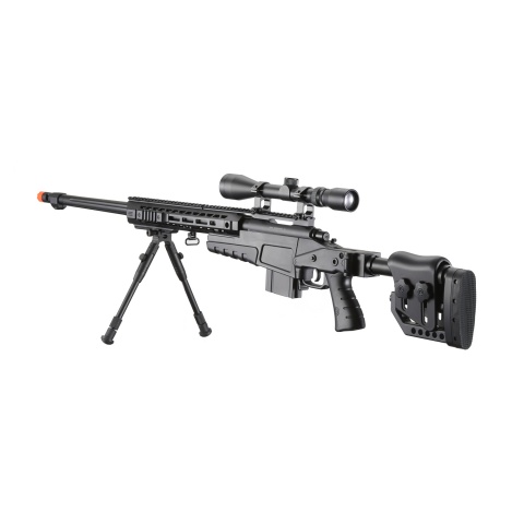 WellFire MB4419-2BAB Bolt Action Airsoft Sniper Rifle (Color: Black)