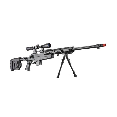 WellFire MB4419-2BAB Bolt Action Airsoft Sniper Rifle (Color: Black)