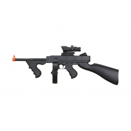 UK Arms Airsoft M1A1 Spring Tommy Gun with Drum Magazine (Color: Black)