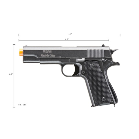 UK Arms 2011 Alloy Series Spring Airsoft Pistol (Color: Silver Gray)