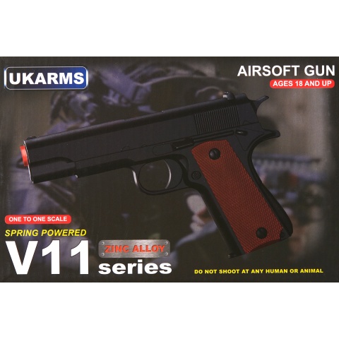 UK Arms 2011 Alloy Series Spring Airsoft Pistol (Color: Silver Gray)