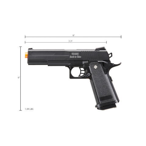 UK Arms 2011 Alloy Series Spring Airsoft Pistol (Color: Black)