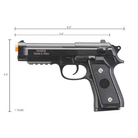 UK Arms M9 Alloy Series Airsoft Spring Pistol (Color: Black)