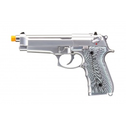 WE-Tech New System M92 Eagle Full Auto Airsoft Gas Blowback Pistol (Color: Silver)