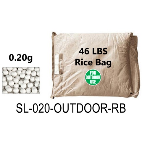 Lancer Tactical 46 lbs Rice Bag Airsoft 0.20g BBs - (White) - Excludes Free Shipping