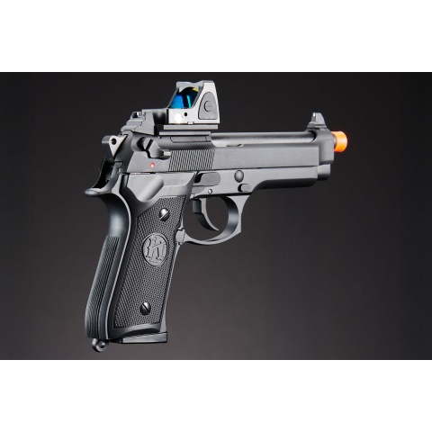 KLI KL92 Optic Ready 6mm Dual Power CO2 Gas Blowback Airsoft Pistol Red Dot Combo - (Black)