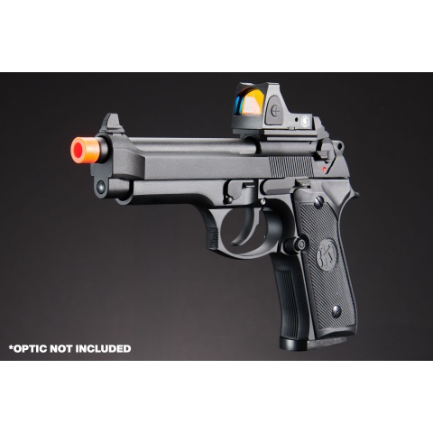 KLI KL92 Optic Ready 6mm Dual Power CO2 Gas Blowback Airsoft Pistol - (Black)