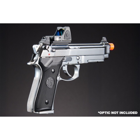 KLI KL-92 AI Optic Ready Silver Version 6mm Dual Power CO2/Gas Blowback Airsoft Pistol - (Silver)
