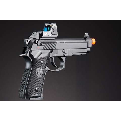 KLI KL-92 AI Optic Ready 6mm Dual Power CO2/Gas Blowback Airsoft Pistol Red Dot Combo - (Black)