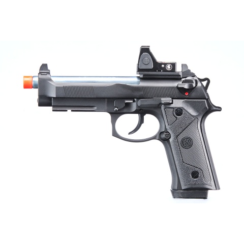 KLI KL-92 Elite IA Optic Ready 6mm Dual Power CO2/Gas Blowback Airsoft Pistol Red Dot Combo - (Black)