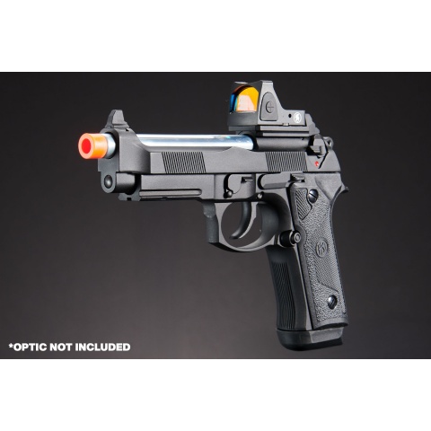 KLI KL-92 Elite IA Optic Ready 6mm Dual Power CO2/Gas Blowback Airsoft Pistol - (Black)