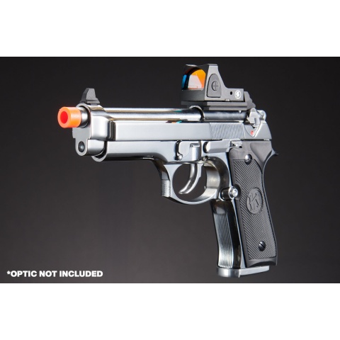 KLI KL-92 Platinum 6mm Dual Power CO2/Gas Blowback Airsoft Pistol - (Platinum)