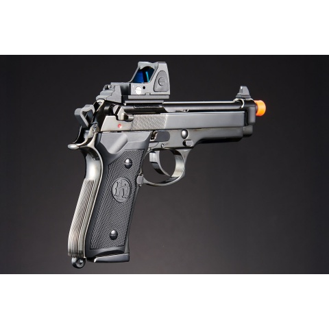 KLI KL-92 Fusion Optic Ready 6mm Dual Power CO2/Gas Blowback Airsoft Pistol Red Dot Combo - (Black/Gun Metal)