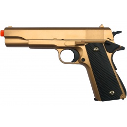 UK Arms Full Size 1911 Alloy Series Spring Airsoft Pistol (Color: Gold)