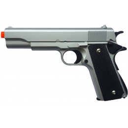 UK Arms Full Size 1911 Alloy Series Spring Airsoft Pistol (Color: Silver)