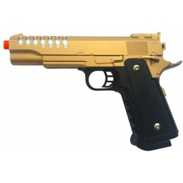 UK Arms 2011 Alloy Series Spring Airsoft Pistol w/ Vented Slide (Color: Gold)