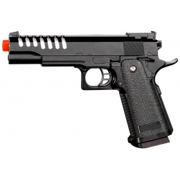UK Arms 2011 Alloy Series Spring Airsoft Pistol w/ Wavey Stippling (Color: Black)