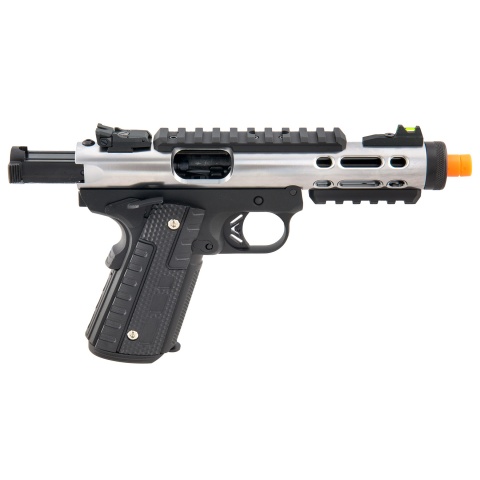 WE-Tech Galaxy 1911 Gas Blowback Airsoft Pistol (Color: Silver Slide w/ Black Lower)