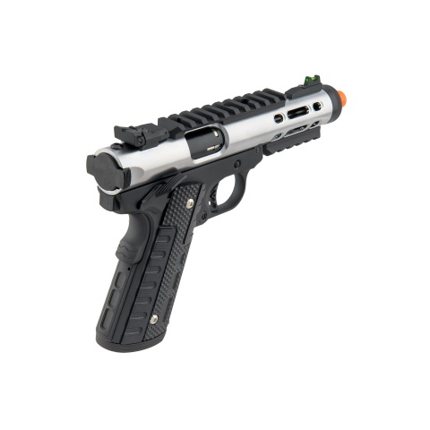WE-Tech Galaxy 1911 Gas Blowback Airsoft Pistol (Color: Silver Slide w/ Black Lower)