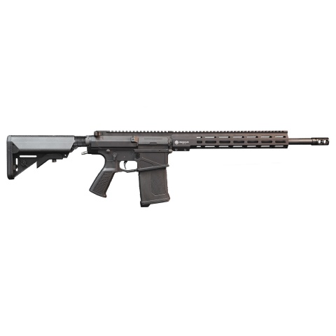 Wolverine MTW-308 Tactical XBR INFERNO XTS HPA DMR Airsoft Rifle w/ BLINC BT FCU & QUAKE Recoil Stock - (Black)