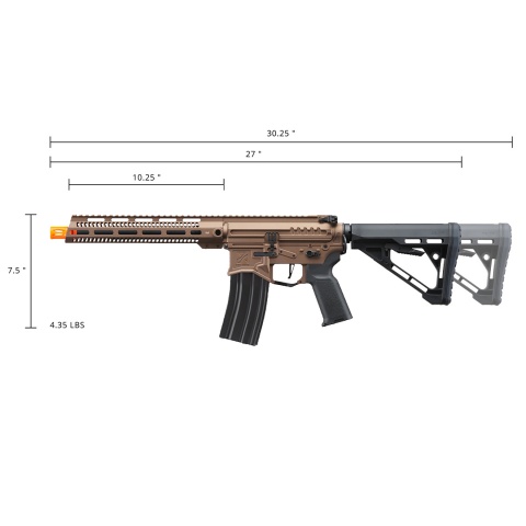 Zion Arms R15 Mod 1 Long Rail Airsoft Rifle with Delta Stock (Color: Bronze)