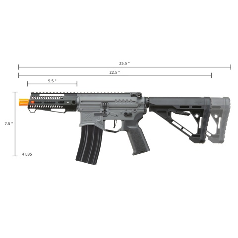 Zion Arms R15 Mod 1 Short Barrel Airsoft Rifle with Delta Stock - (Gray/Black)