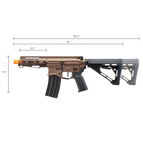 Zion Arms R15 Mod 1 Short Barrel Airsoft Rifle with Delta Stock (Color: Bronze)