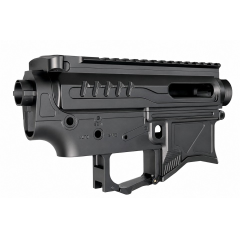 Zion Arms R15 Full Metal AEG Receiver Set for Airsoft M4 Rifles - (Black)