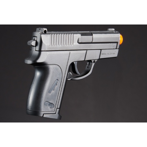 CYMA ZM01B Airsoft Compact Metal Spring Pistol - BLACK