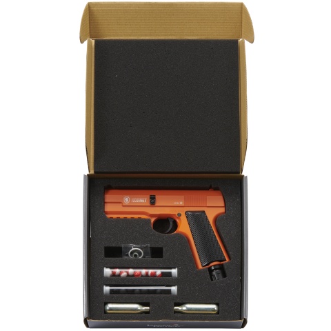 Lancer Defense Hornet .43 Cal CO2 Powered Less Lethal Defense Pistol *Full Set* (Color: Orange / Black)