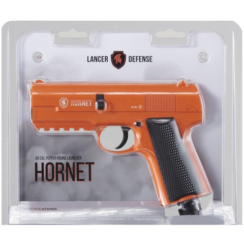 Lancer Defense Hornet .43 Cal CO2 Powered Less Lethal Defense Pistol *Pistol Only* (Color: Orange / Black)