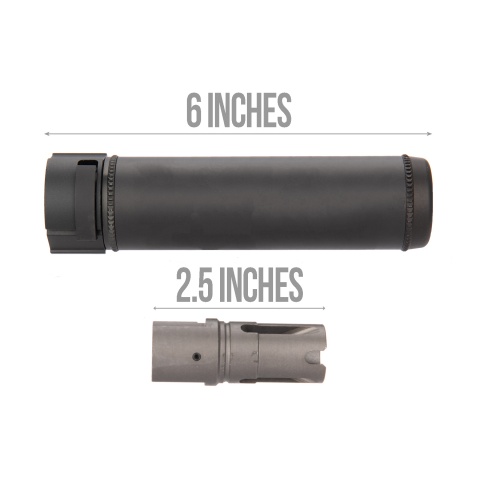 5KU SOCOM Series QD Mock Suppressor w/ Flash Hider [14mm CCW] - BLACK