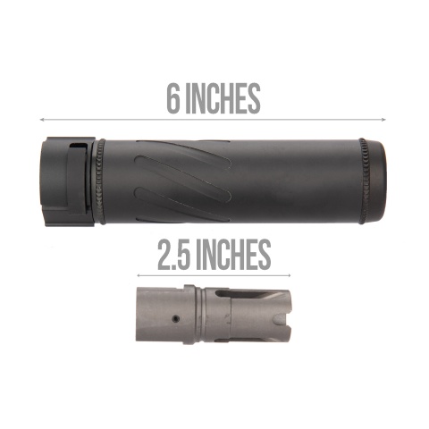 5KU SOCOM Series QD Mock Suppressor w/ Flash Hider [14mm CCW] - BLACK