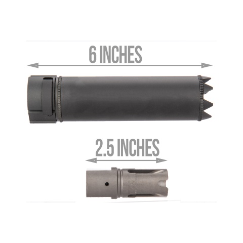 5KU SOCOM Monster QD Mock Suppressor w/ Flash Hider [14mm CCW] - BLACK