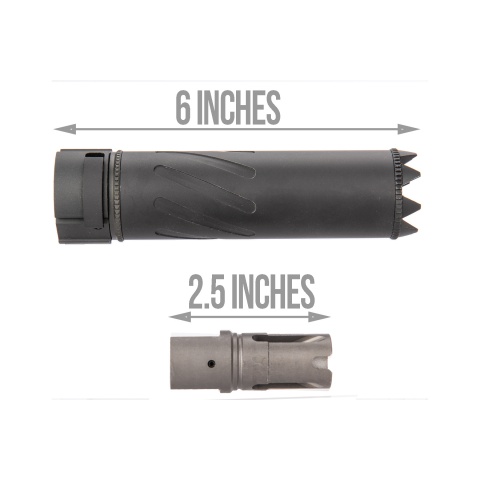 5KU SOCOM Monster QD Mock Suppressor w/ Flash Hider [14mm CCW] - BLACK